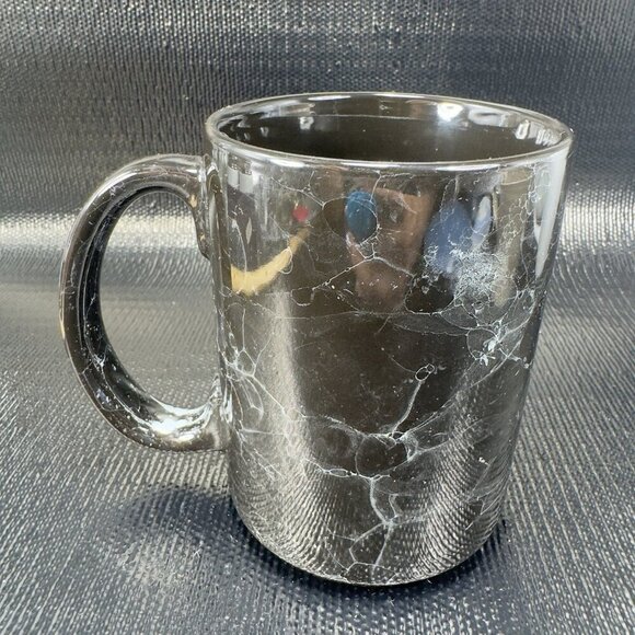 Linyi Ceramic Tall Coffee Mug Cup Black Marble Glaze Coffee Mug Cup Road Train - Picture 9 of 12